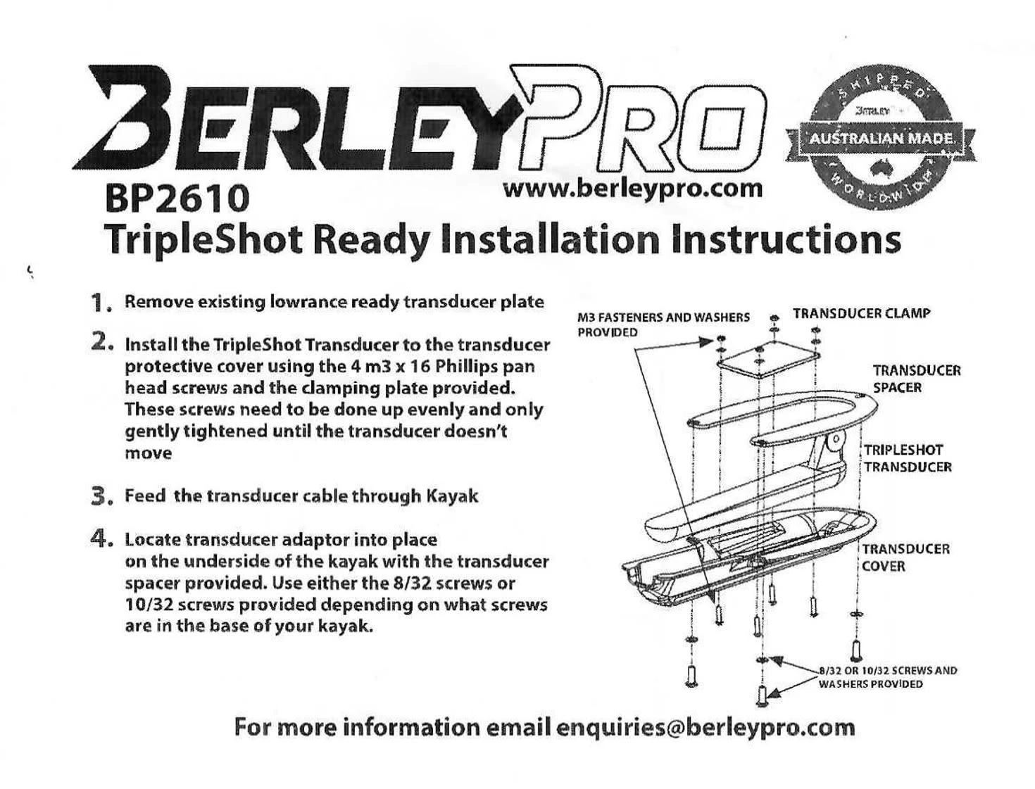 BerleyPro Lowrance Triple Shot Ready Transducer Mount - Image 2