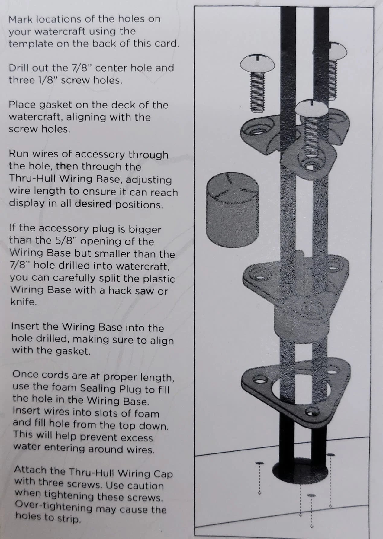 Old Town Thru Hull 3 Wire Kit - Image 4