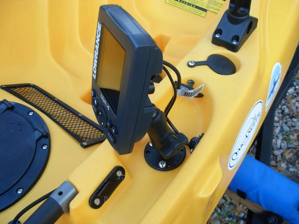 RAM Mounts 1" Ball Marine Electronic "Light Use" Mount For Lowrance Elite-4 & Mark-4 Series Fishfinders - Image 3