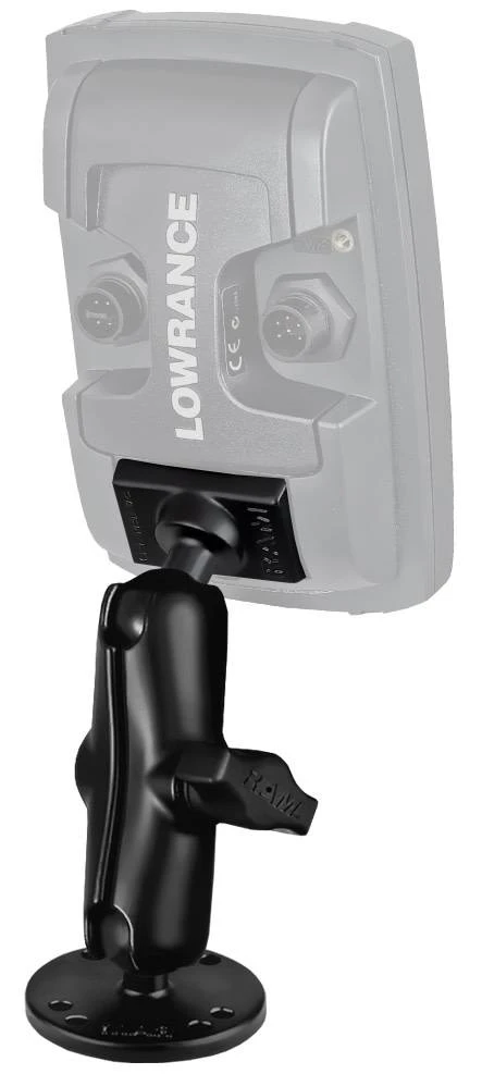 RAM Mounts 1" Ball Marine Electronic "Light Use" Mount For Lowrance Elite-4 & Mark-4 Series Fishfinders