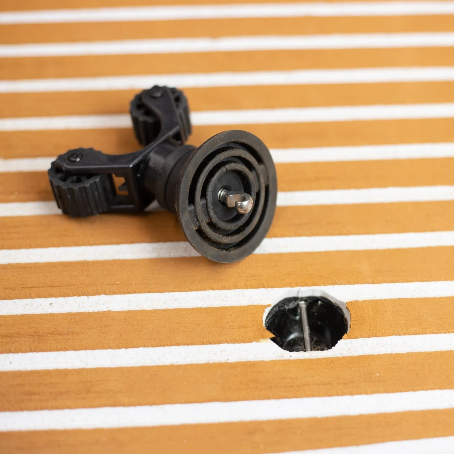 Yak-Attack Paddle Holder Leash Plug Adapter Mount With Rubber Base